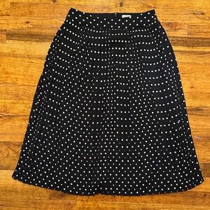 JCrew Navy Polka Dot Skirt - size 4
